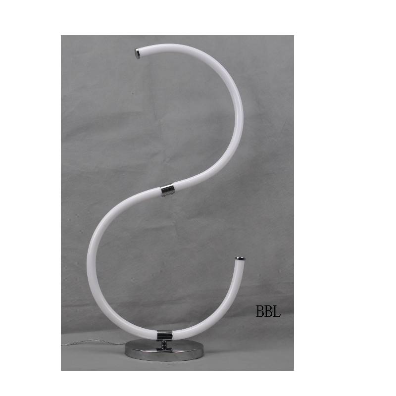 LED-tafellamp met S-vormige acrylbuis