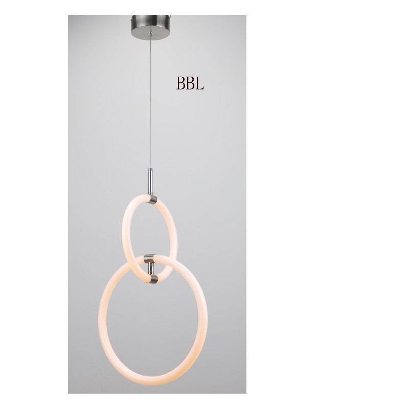 led -hangerlamp met draaibare acrylronde ring