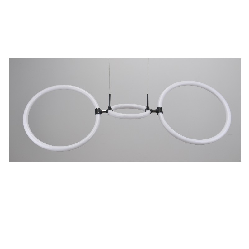 led -hangerlamp met acrylronde ring en afstelling van functie