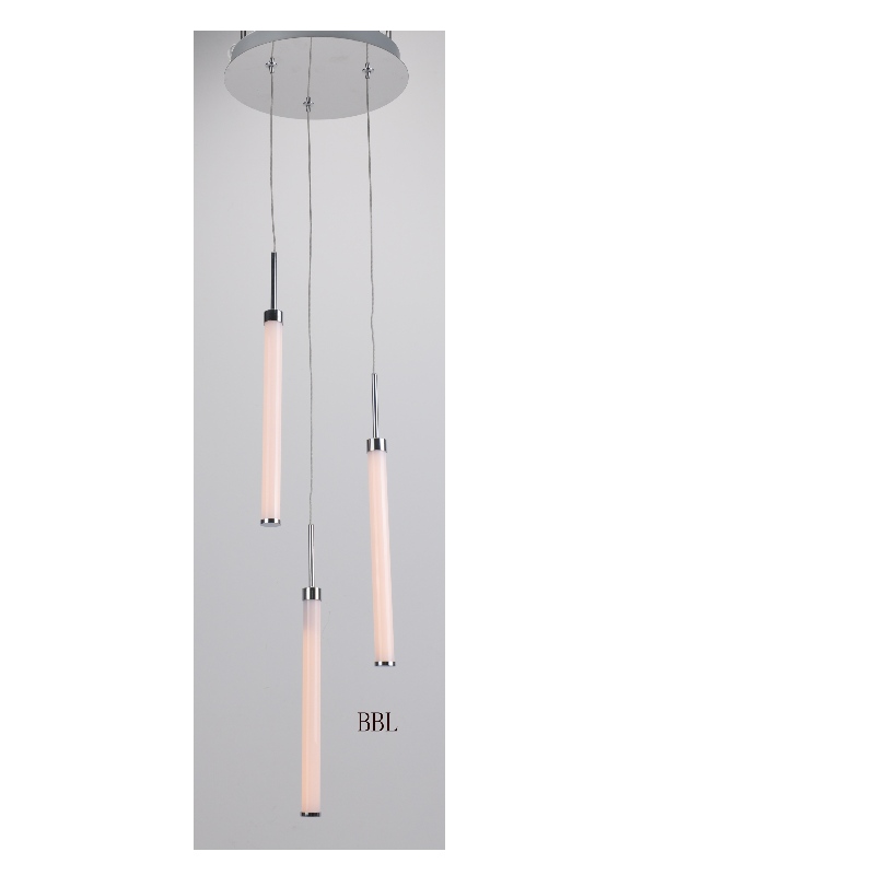 led-hangerlamp met acrylrechte buis