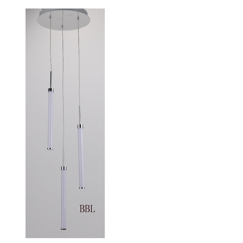 led-hangerlamp met acrylrechte buis