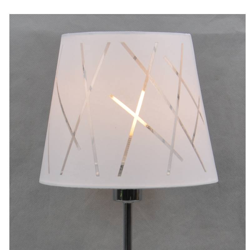 Tafellamp met stoffen kap en transparante acrylvoet