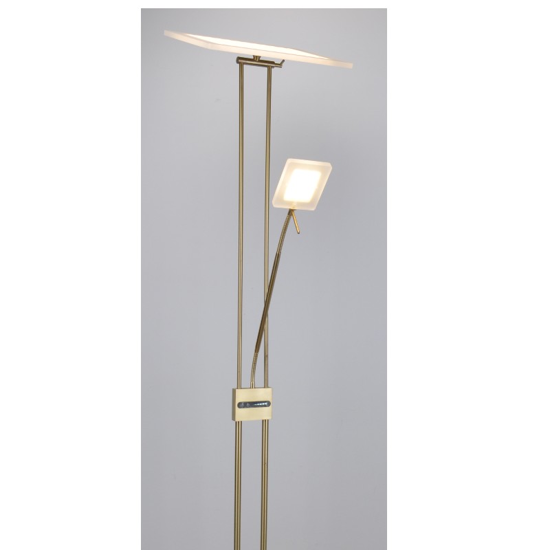 Led moeder & zoon vloerlamp met aanraakdimmer op de lampbehuizing