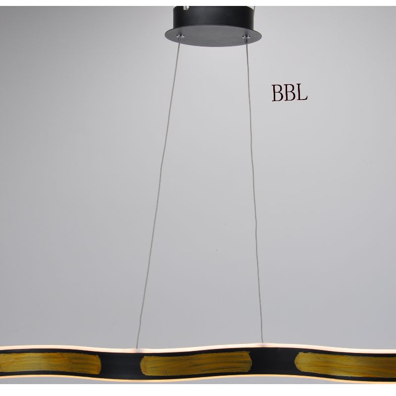 led hanger lamp met golflamp lichaam en licht op en neer