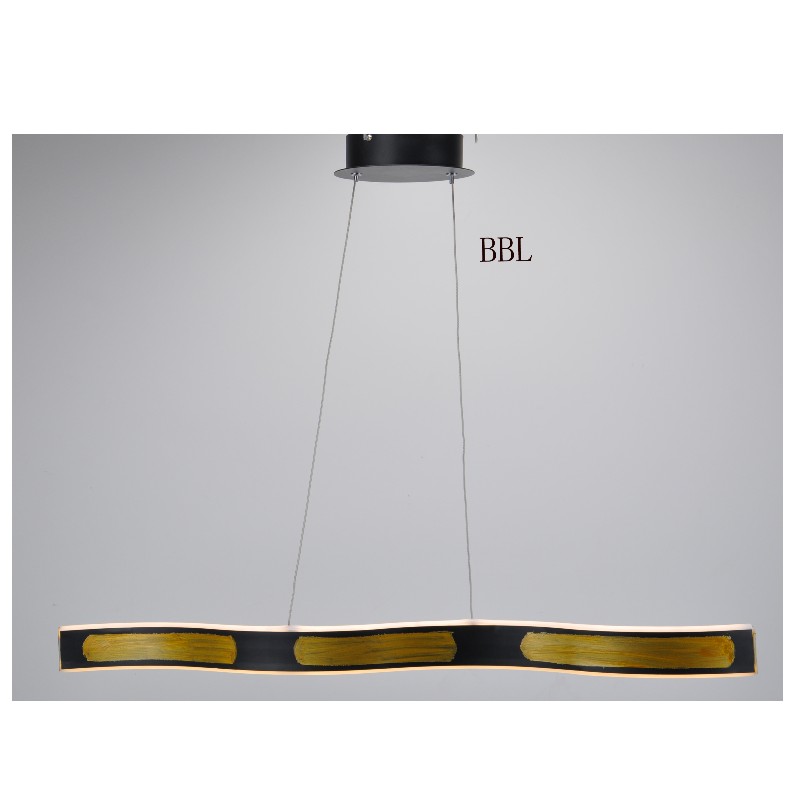 led hanger lamp met golflamp lichaam en licht op en neer